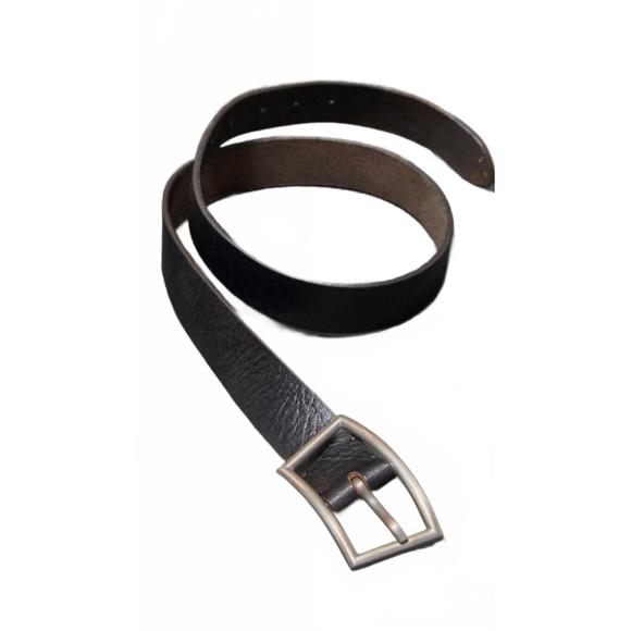 NEW FREE PEOPLE women's essex leather belt in black - Picture 1 of 4